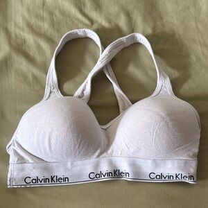 Calvin Klein Classic White supported Sports Bra